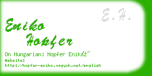 eniko hopfer business card